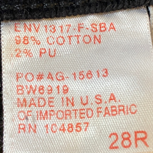 AG Adriano Goldschmied The Ballad Slim Boot Low Rise Jeans Black Wash Sz 28R - Picture 10 of 16